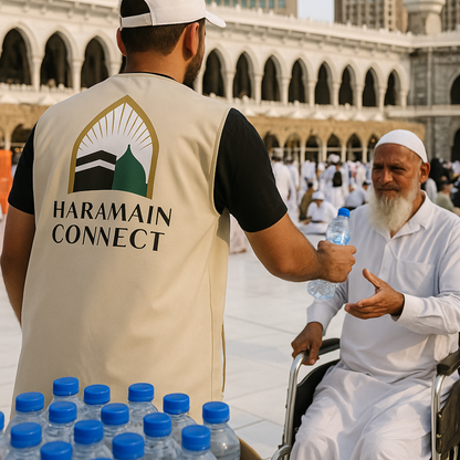 Distribute Water in Haramain Sahreefain - Bottles