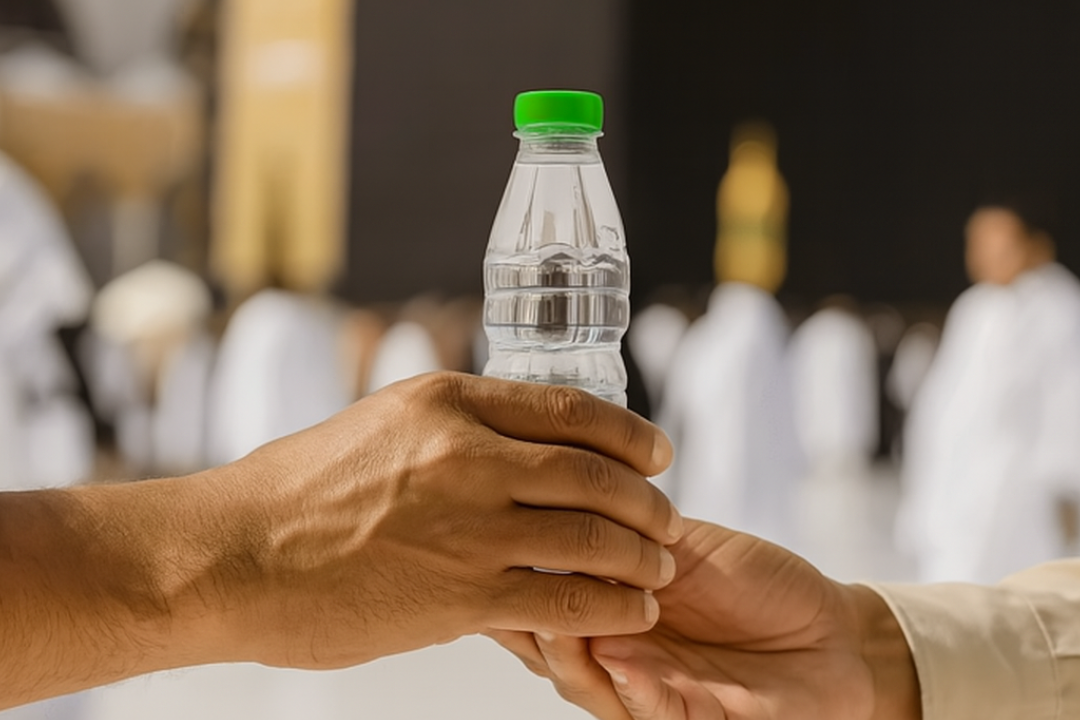 Distribute Water in Haramain Sahreefain - Bottles